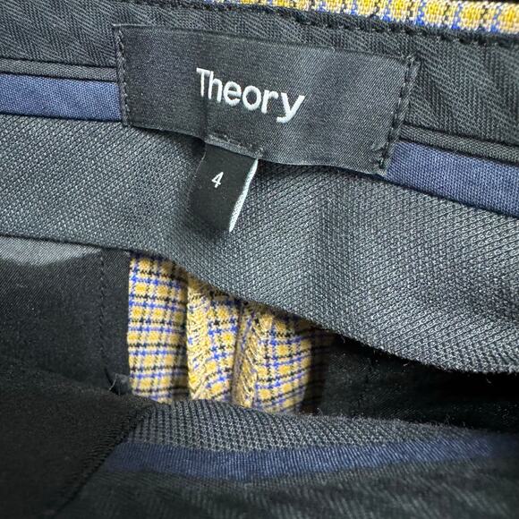 Theory Treeca 2 Portland Check Chino Wool-blend Stretch Pants Multi Sz 4 New - Picture 14 of 16